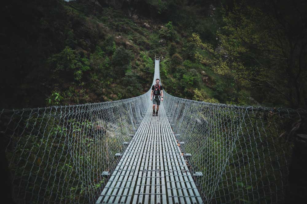 bridge over Hinku valley