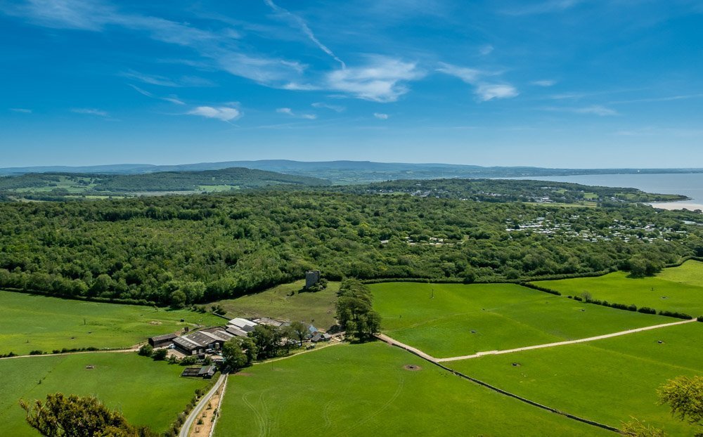 view over North Lancashire and Morecambe bay