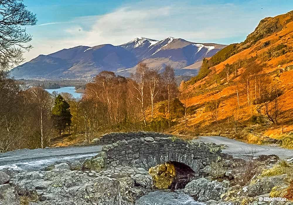 ashness bridge with blencathra behind