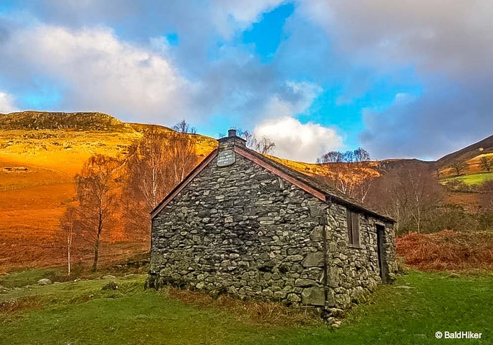 bark house bothy at Ashness Bridge