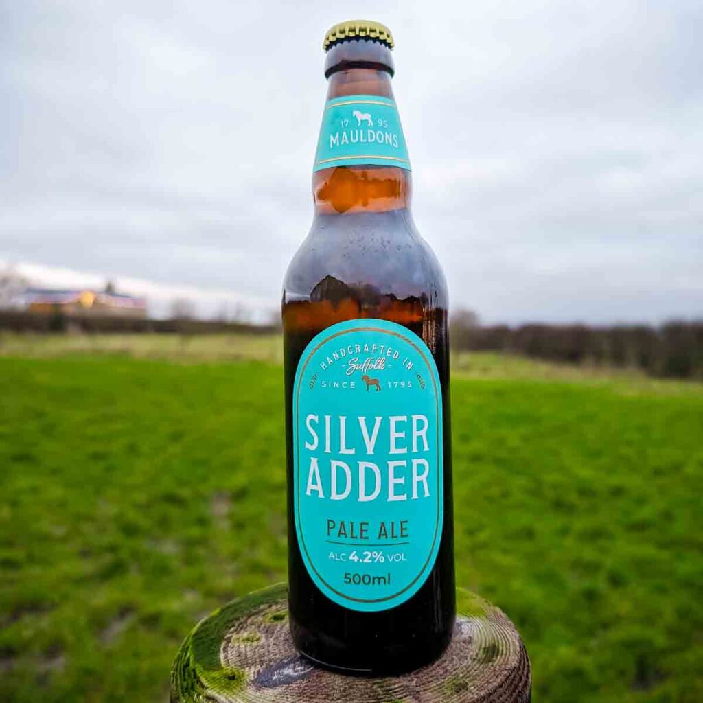 bottle of silver adder beer