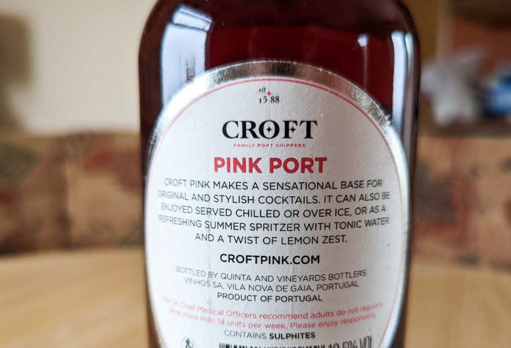 croft rose port label