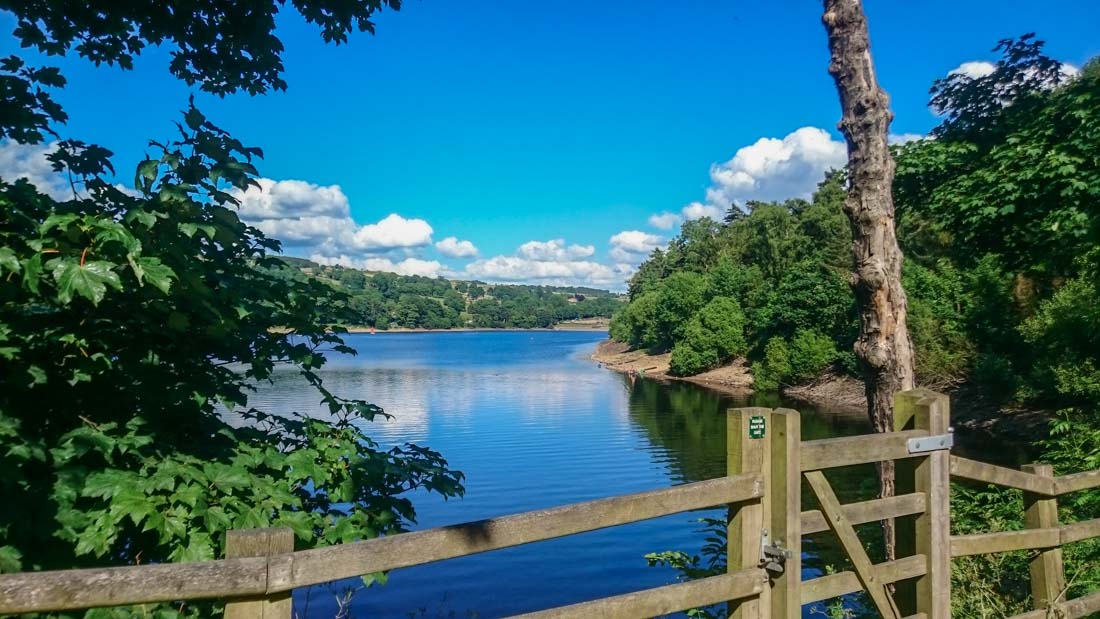 gate overlooking Damflask reservoir