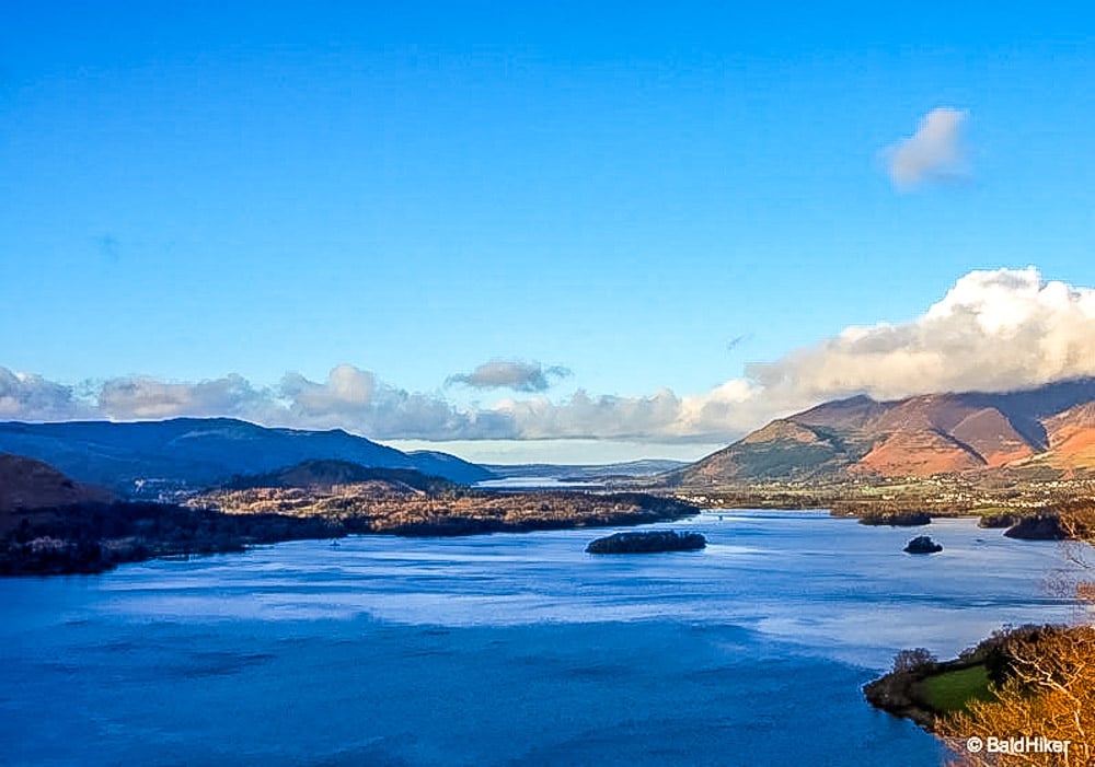 derwentwater with bassenthwaite lake in the distance