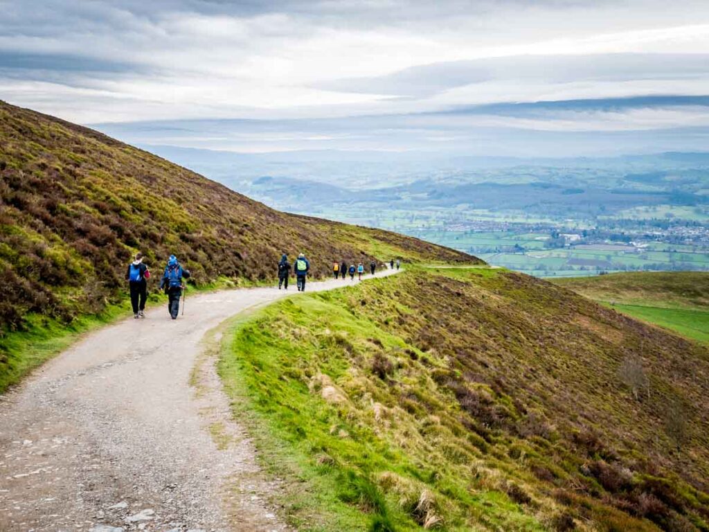 descending moel famau to top car park