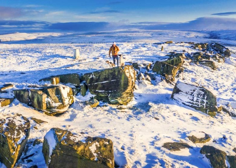 hiking in winter