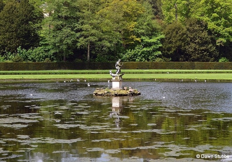 statue on the lake