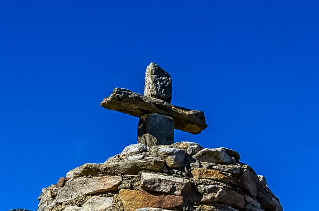 The Mackinnon memorial cairn