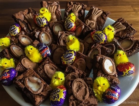 Easter Brownies – a chocolate eggs and bunnies delight