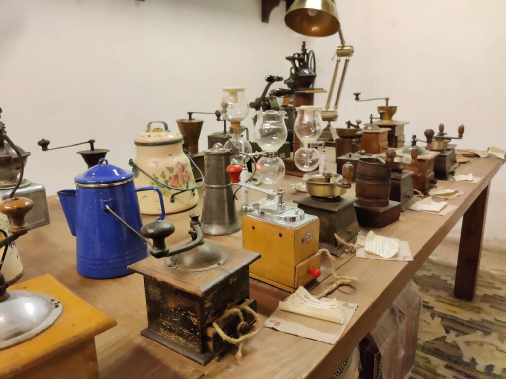 Fascinating display of coffee making equipment