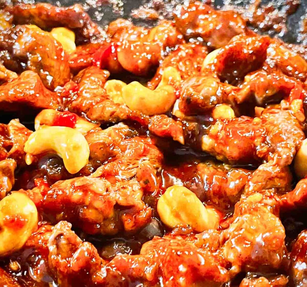 frying crispy chilli beef