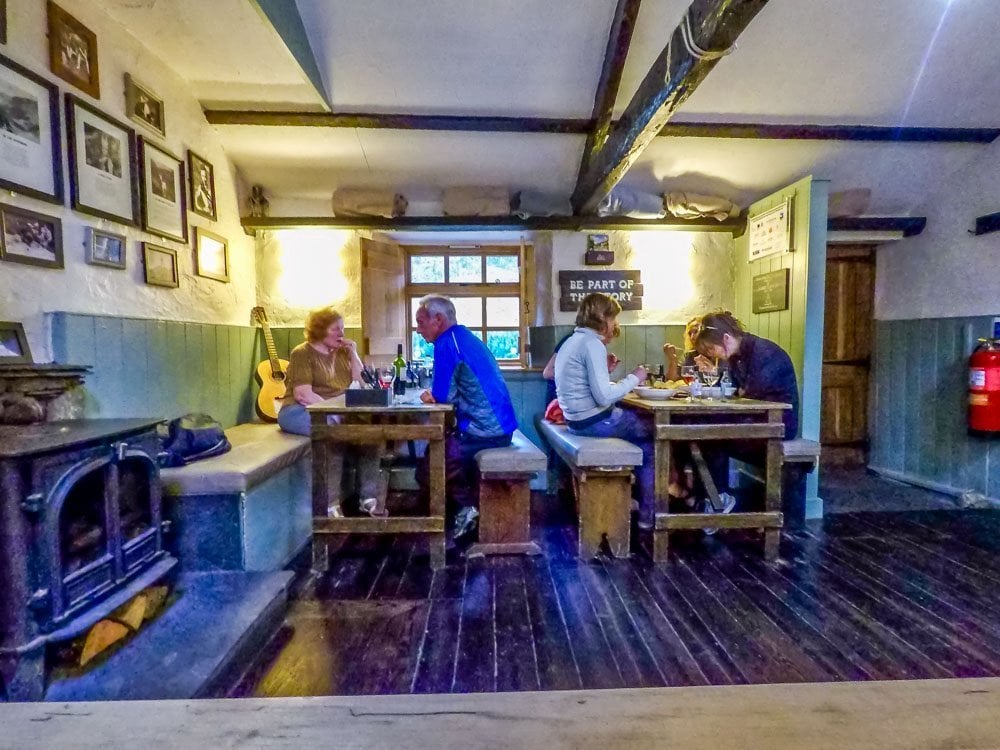 black sail hut dining area