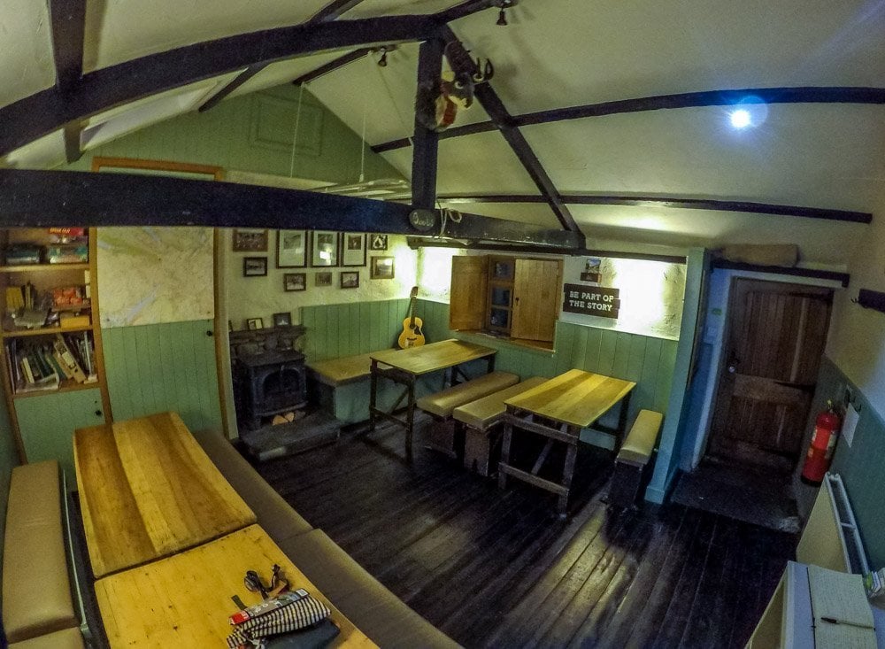 inside black sail hut