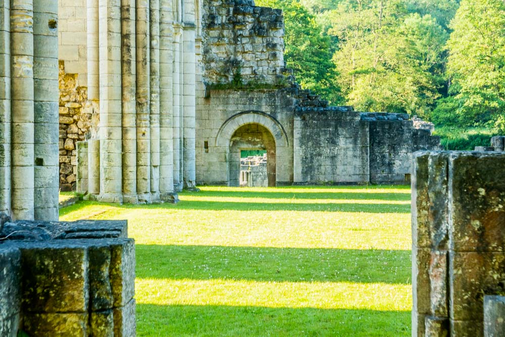 grassed grounds roche abbey