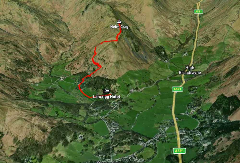 helm crag walk map