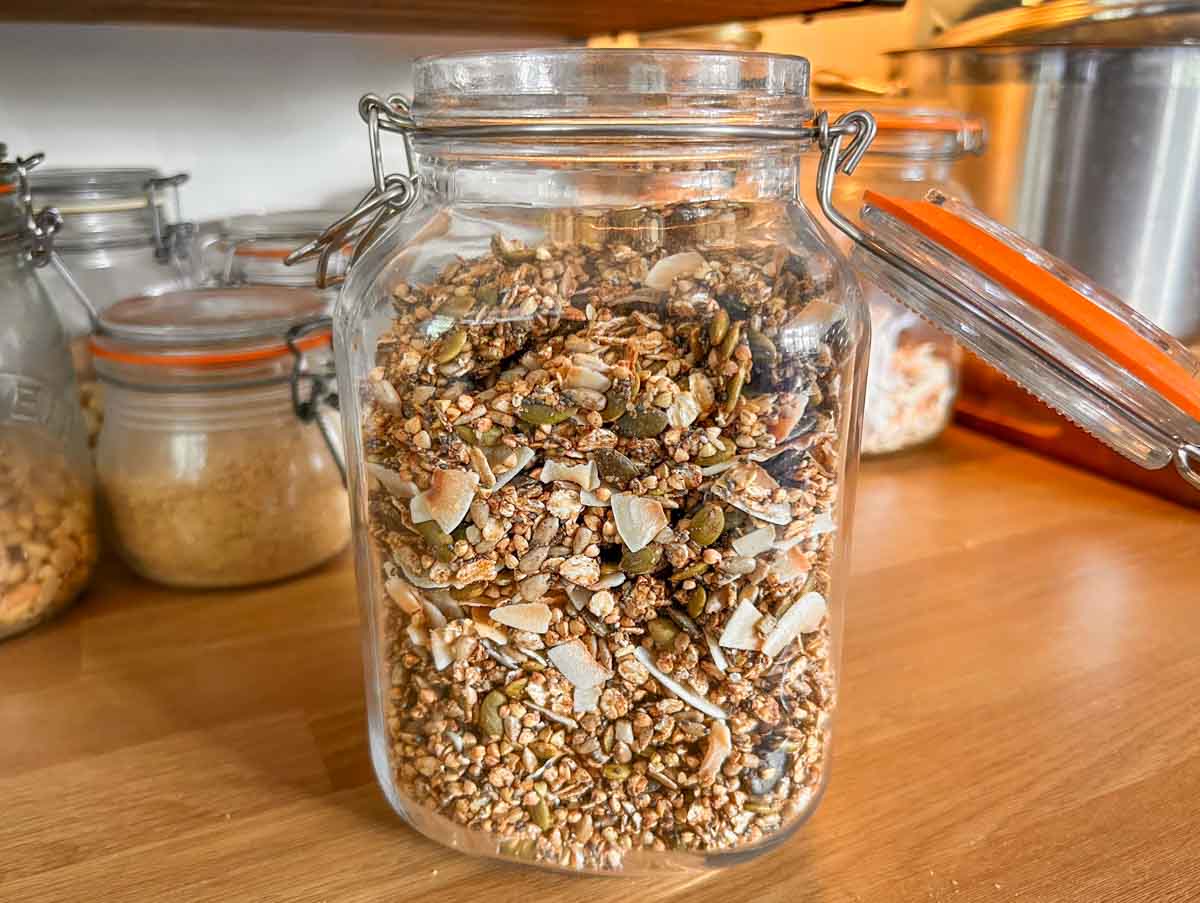 home made buckwheat granola