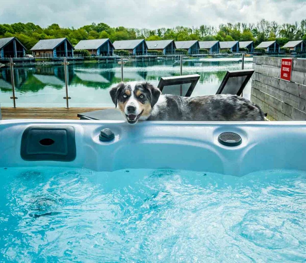 hot tub at twin lodges carnforth