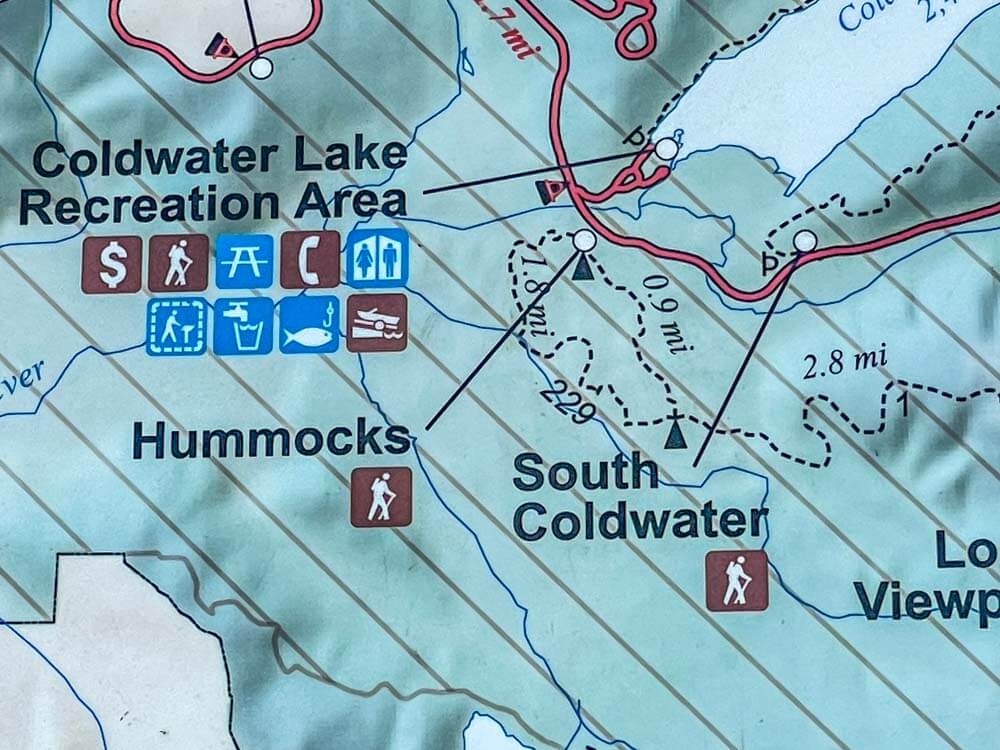 Hummocks trail map