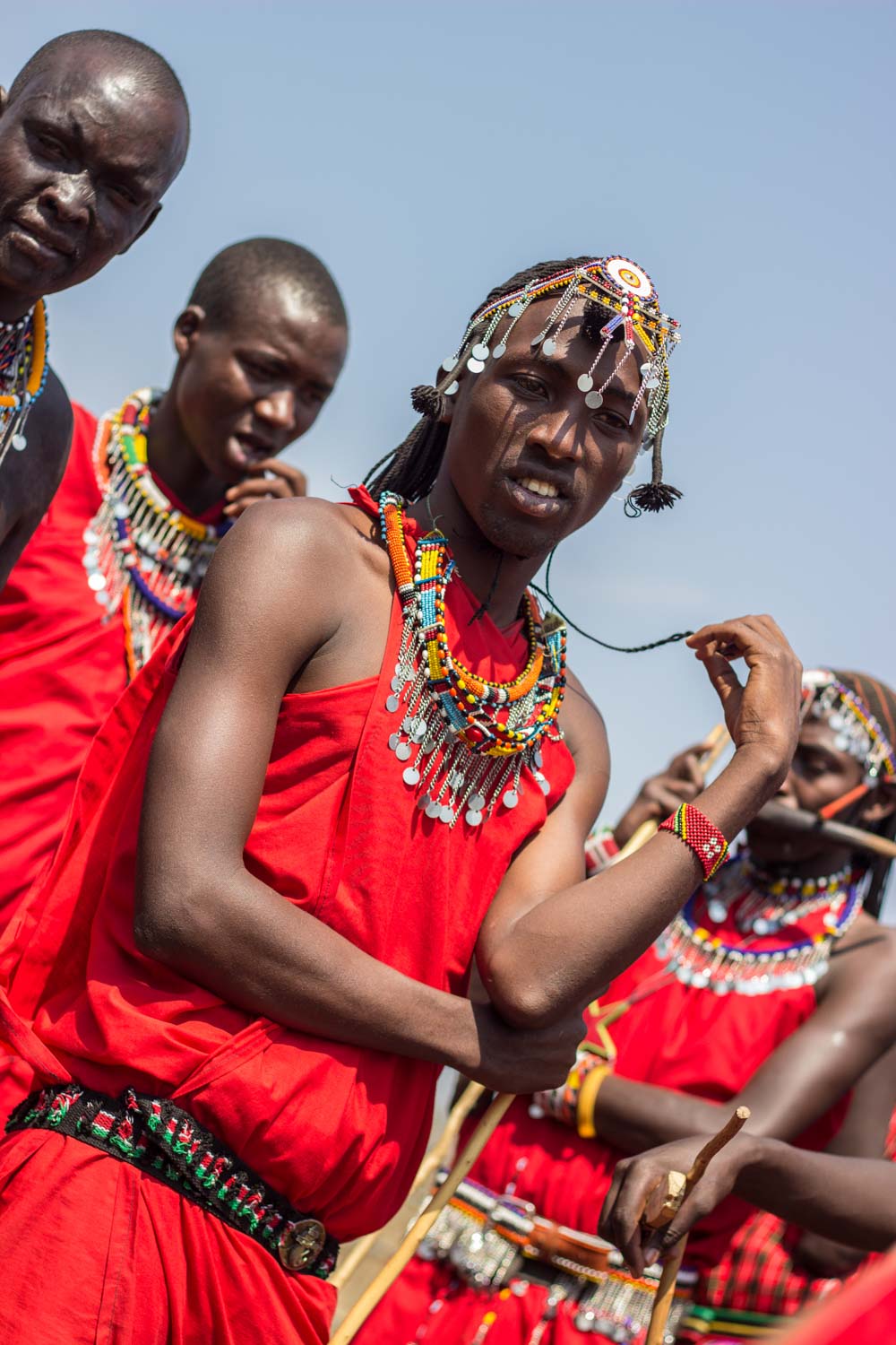 bright coloured fabrics known as “Kitenge”