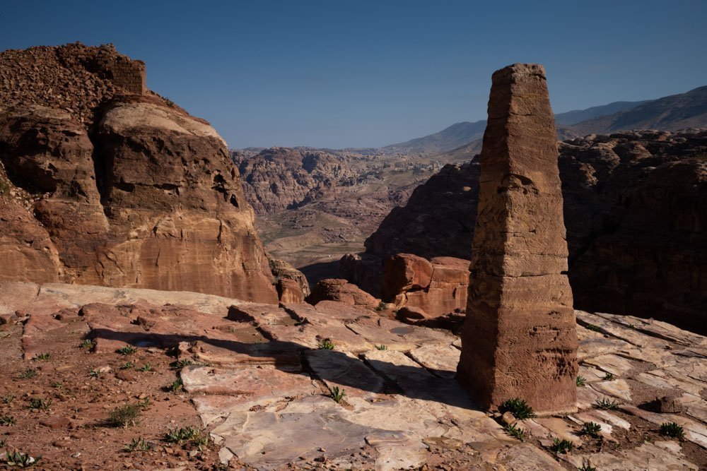 view of petra, jordan from monastery