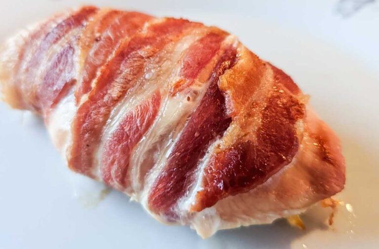 Keto Bacon Wrapped Chicken Stuffed With Mozzarella