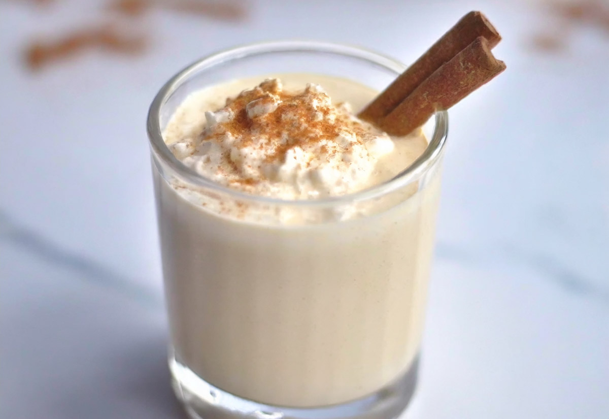 keto eggnog with cinnamon