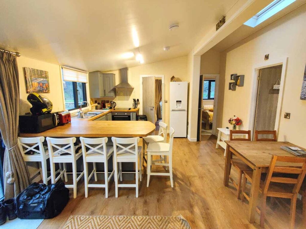 view of the kitchen in the cabin