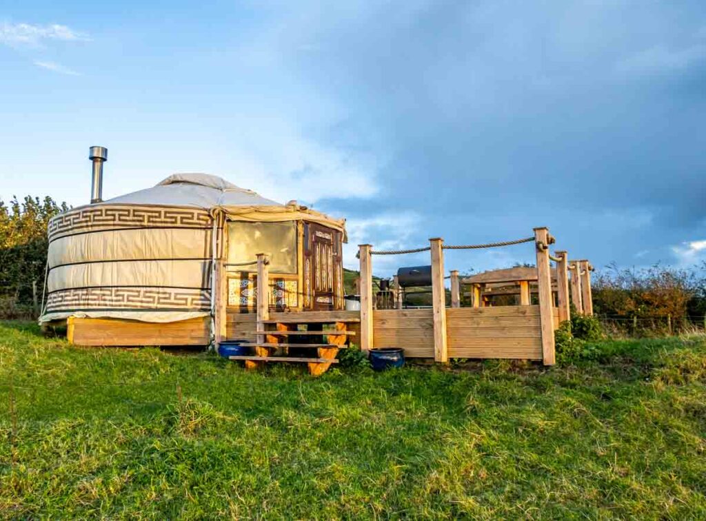 kites rest yurt near kirkcudbright