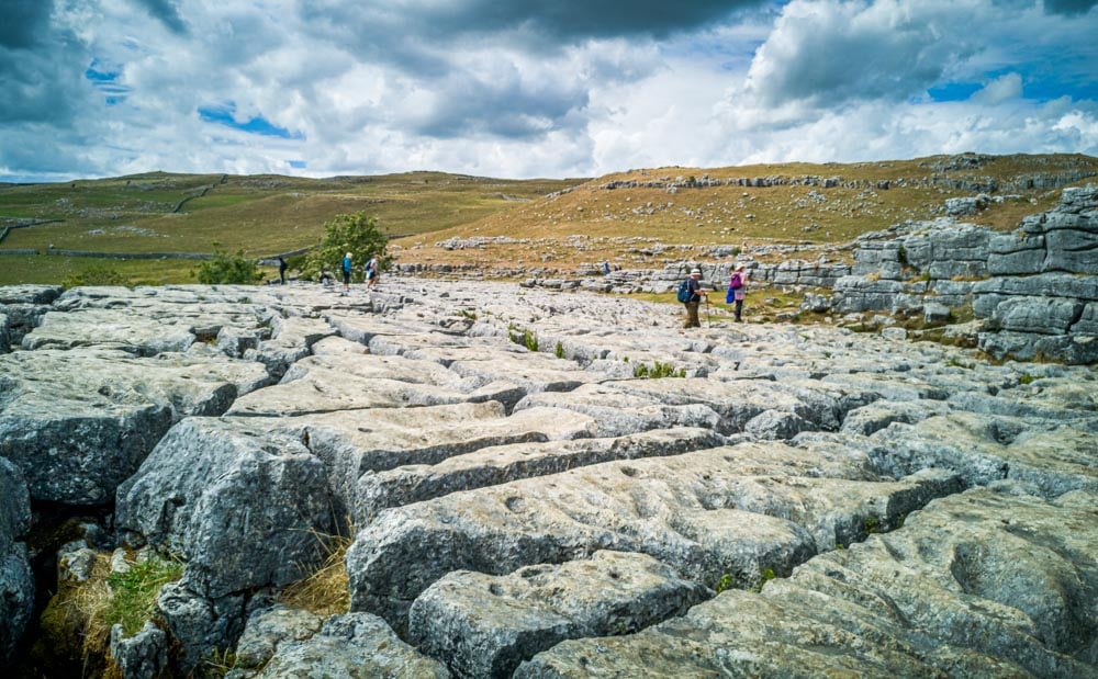 huge limestone paving Yorkshire dales