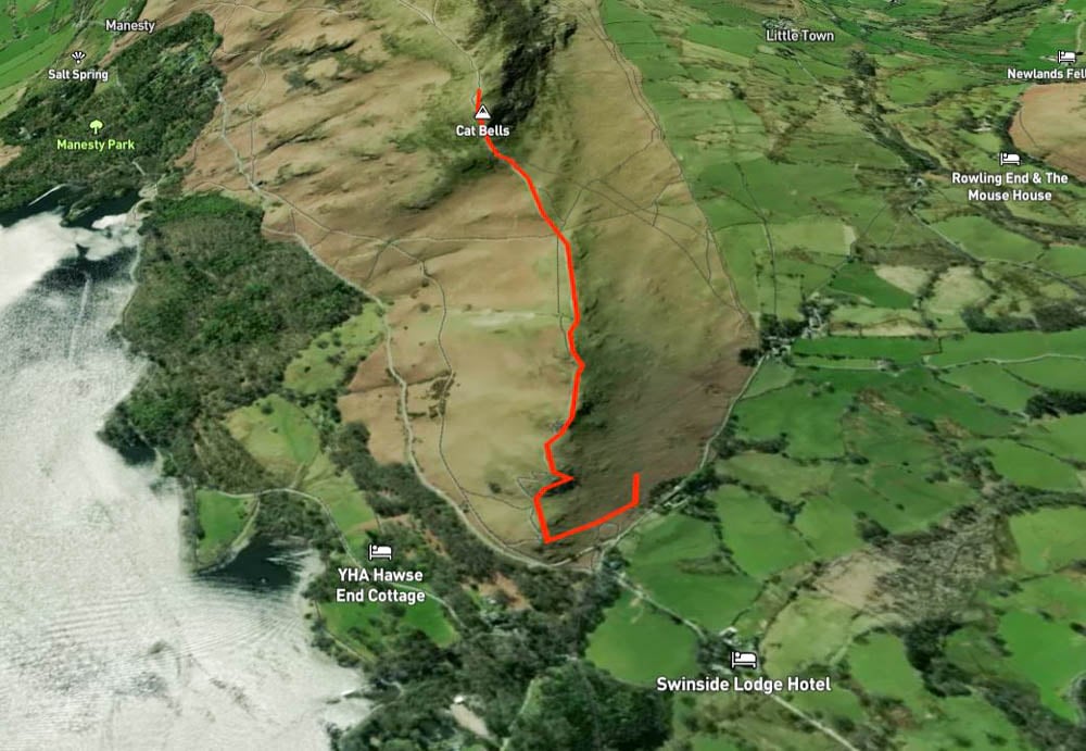 map of catbells walk