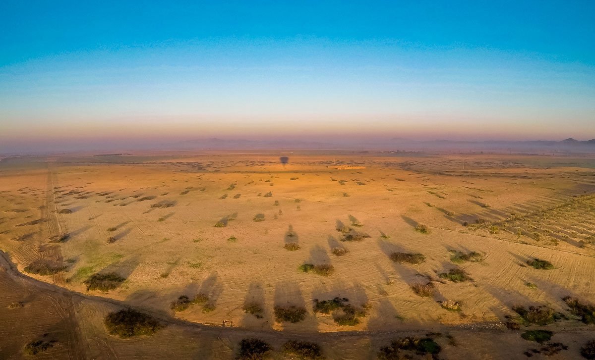 taking of on balloon Marrakech