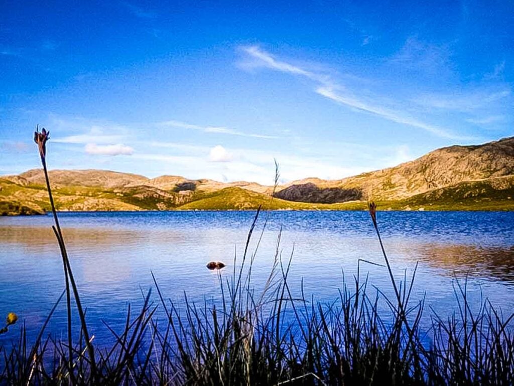 Sprinkling Tarn on scafell pike, cumbria