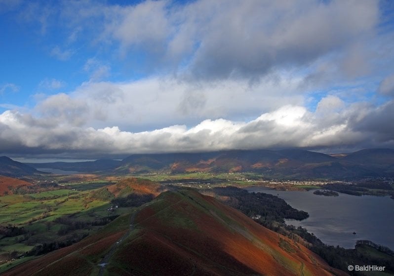 view from the top of cat bells