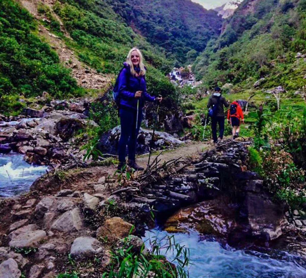 stream crossing on Salkantay