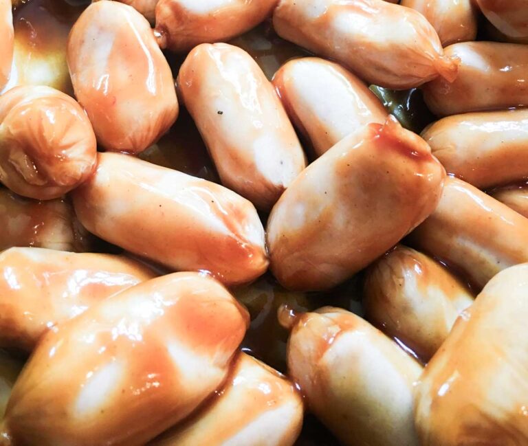 sausages ready for the oven