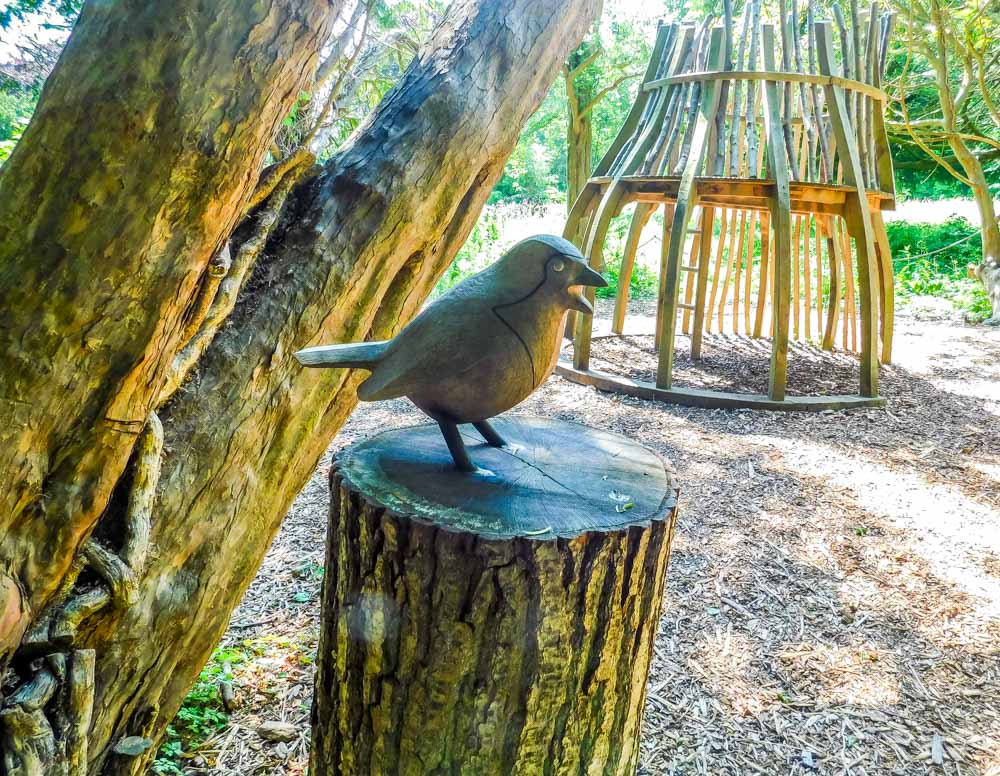 sensory garden wooden sculpture