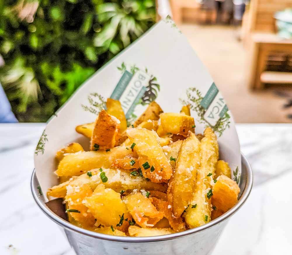 truffle oil and parmesan chips