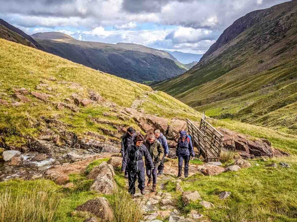 up the gill to scafell pike