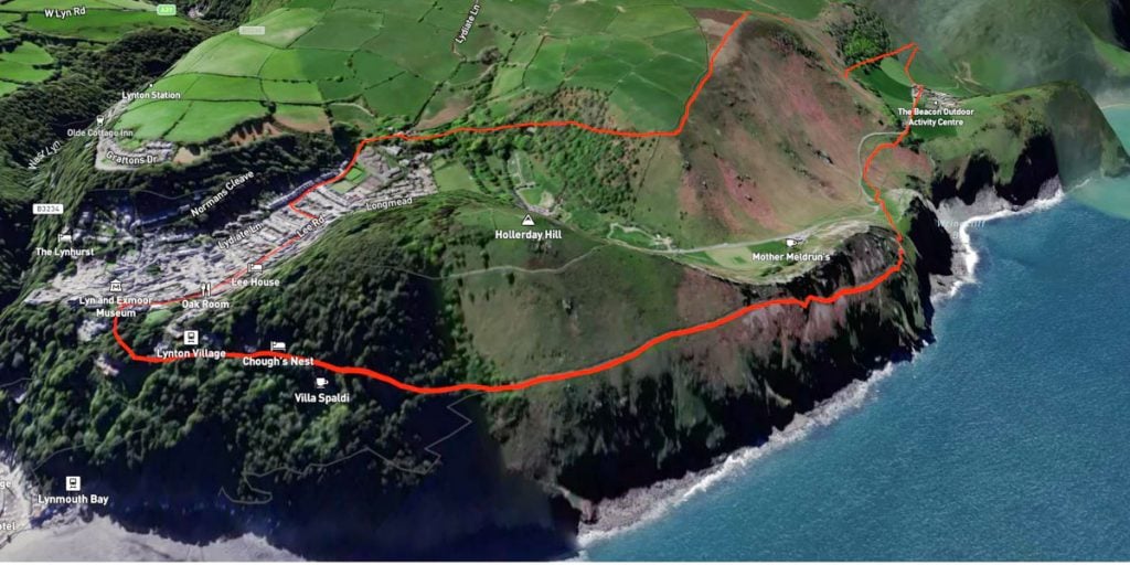 valley of rocks walk map