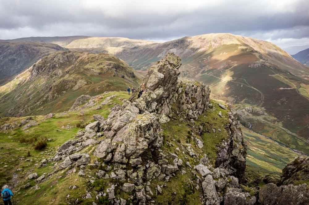 view of helm crag summit area