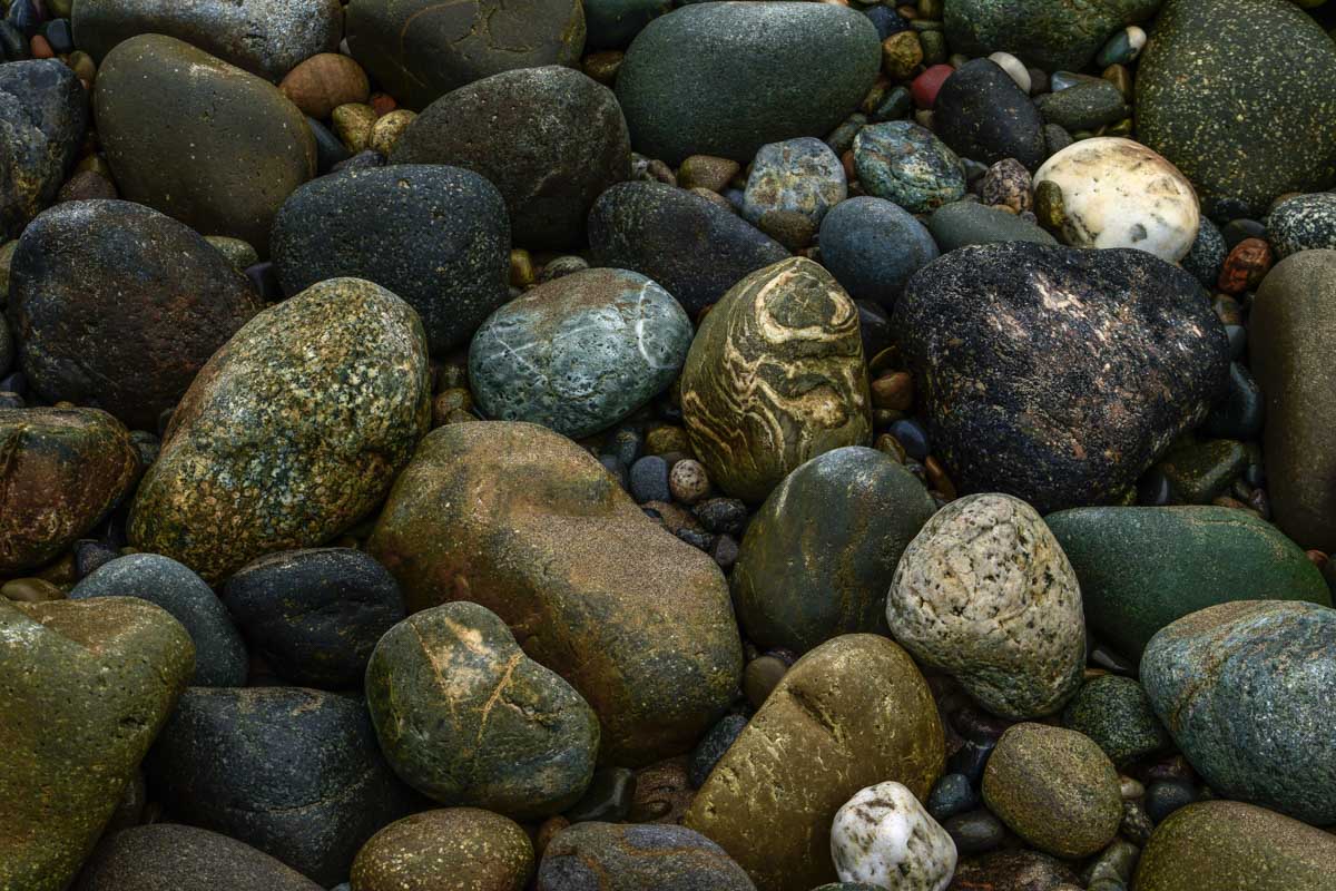 coloured pebbles