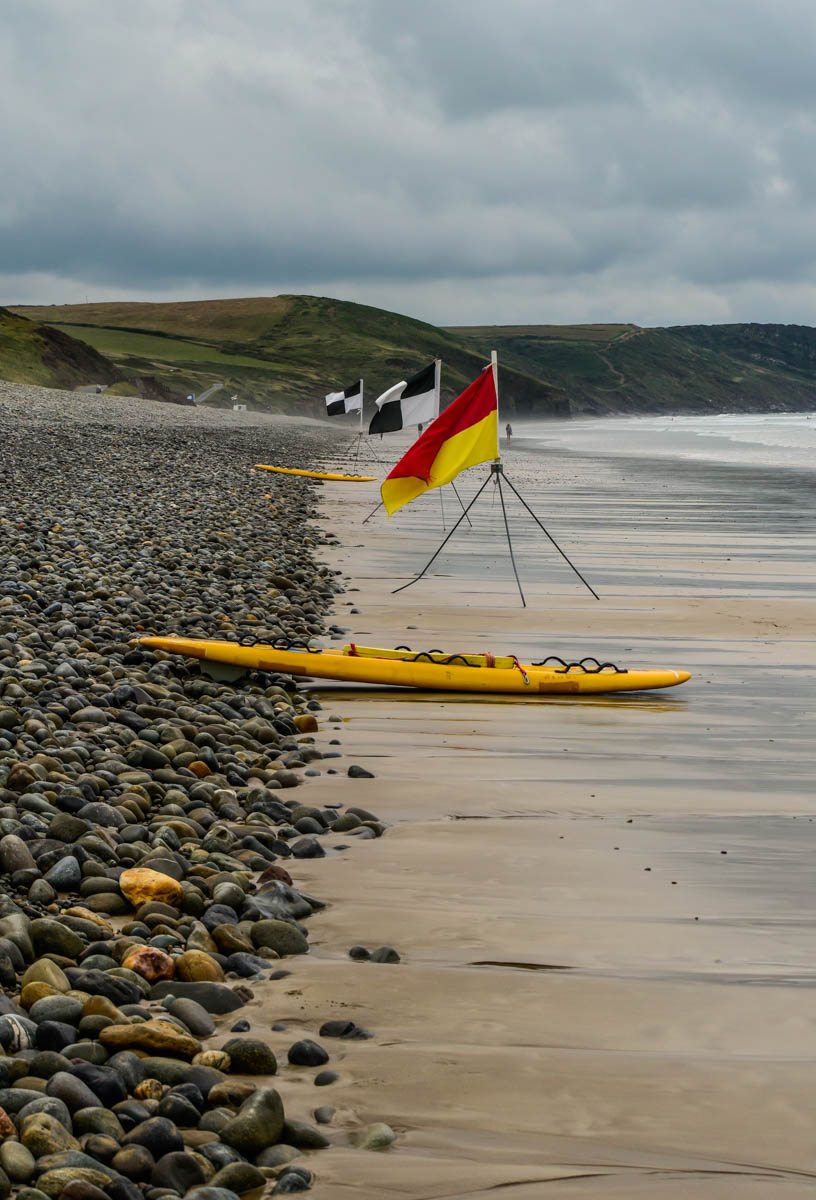 kayaks on beach