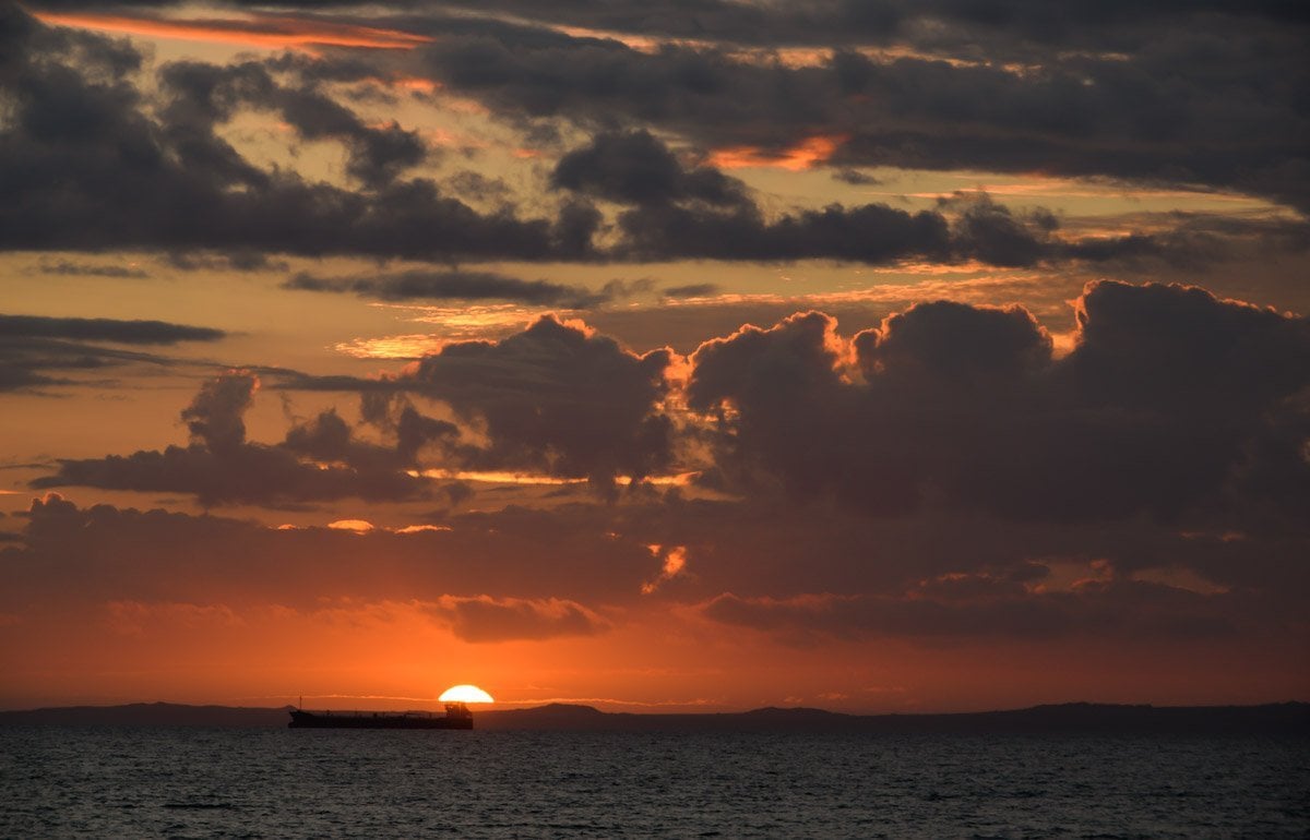 sunset from pembrokeshire beach