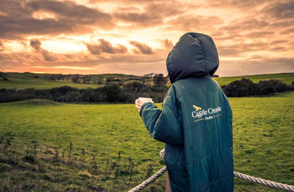 watching sunset from castle creavie galloway